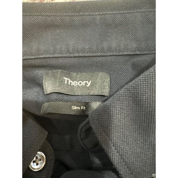 Theory Long Sleeve Button Up Polo Shirt - Size M - Picture 4 of 4